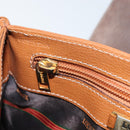 LOEWE Velazquez Handtasche Leder Braun Gold Auth 162319-21