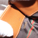 LOEWE Velazquez Hand Bag Leather Brown Gold Auth 162319-12