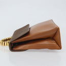 LOEWE Velazquez Hand Bag Leather Brown Gold Auth 162319-4