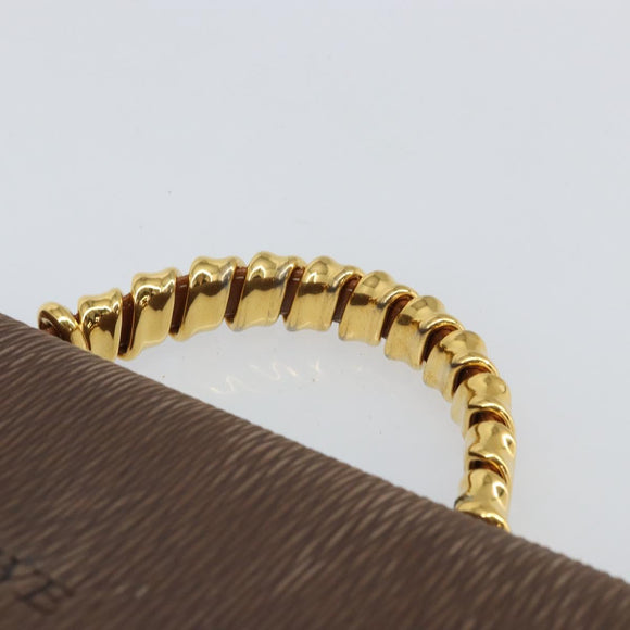 LOEWE Velazquez Handtasche Leder Braun Gold Auth 162319