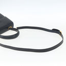 Salvatore Ferragamo Gancini Hand Bag Leather 2way Navy Gold Auth 162320-9