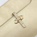 Salvatore Ferragamo Gancini Shoulder Bag Leather Gold Auth 162322-14