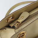 Salvatore Ferragamo Gancini Shoulder Bag Leather Gold Auth 162322-15