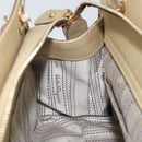 Salvatore Ferragamo Gancini Shoulder Bag Leather Gold Auth 162322-18