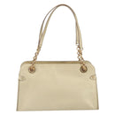 Salvatore Ferragamo Gancini Shoulder Bag Leather Gold Auth 162322-3