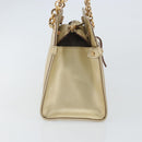 Salvatore Ferragamo Gancini Shoulder Bag Leather Gold Auth 162322-4