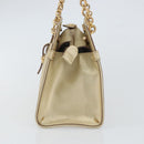Salvatore Ferragamo Gancini Shoulder Bag Leather Gold Auth 162322-5