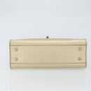 Salvatore Ferragamo Gancini Shoulder Bag Leather Gold Auth 162322-9