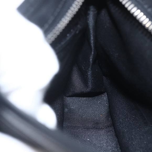 Salvatore Ferragamo Hand Bag Nylon Black Silver Auth 162323