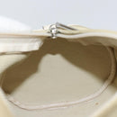 LOEWE Anagram Hand Bag Suede Beige Silver Auth 162324-18