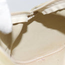 LOEWE Anagram Hand Bag Suede Beige Silver Auth 162324-19