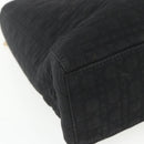 Christian Dior Lady Dior Canage Hand Bag Black Gold Auth 162330-14