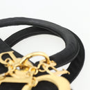 Christian Dior Lady Dior Canage Hand Bag Black Gold Auth 162330-8
