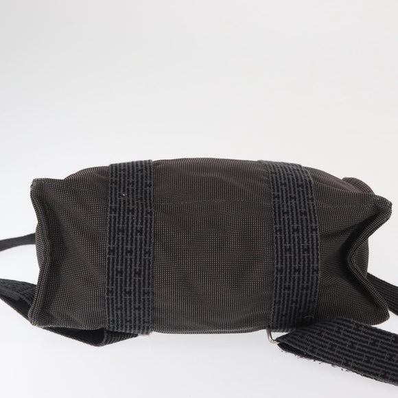 HERMES Her Line A Dos MM Backpack Canvas Gray Silver Auth 162331