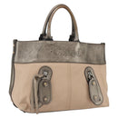 Chloe Tote Bag PVC Leather Gold Auth 162332-1