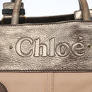 Chloe Tote Bag PVC Leather Gold Auth 162332-17