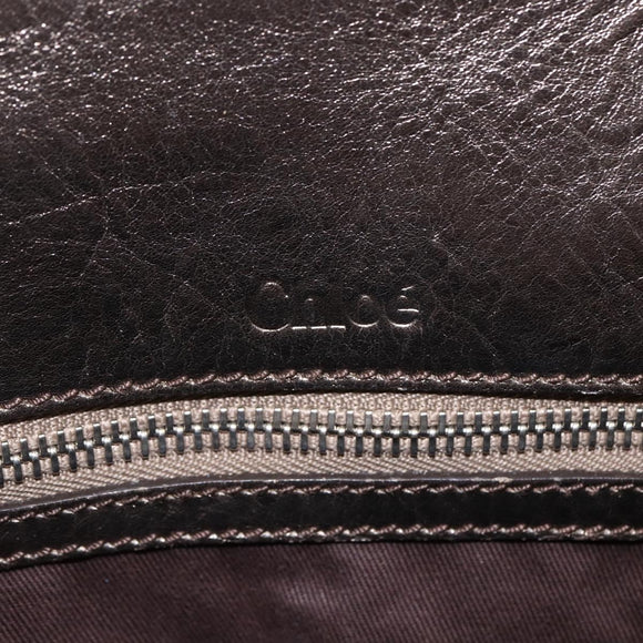 Chloe Tote Bag PVC Leather Gold Auth 162332