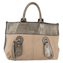 Chloe Tote Bag PVC Leather Gold Auth 162332-13