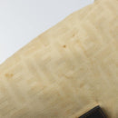 FENDI Zucca Canvas Mamma Baguette Shoulder Bag Beige Silver Auth 162335-9