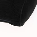 FENDI Macaroni Shoulder Bag Suede Black Gold Auth 162337-12