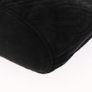FENDI Macaroni Shoulder Bag Suede Black Gold Auth 162337-13