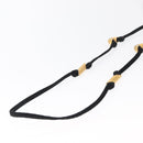 FENDI Macaroni Shoulder Bag Suede Black Gold Auth 162337-7