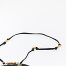 FENDI Macaroni Shoulder Bag Suede Black Gold Auth 162337-8