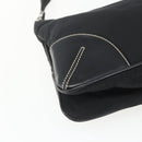 PRADA Schoudertas Nylon Zwart Zilver Auth 162342-15