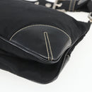 PRADA Schoudertas Nylon Zwart Zilver Auth 162342-16