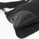 PRADA Schoudertas Nylon Zwart Zilver Auth 162342-17