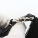 PRADA Schoudertas Nylon Zwart Zilver Auth 162342-18