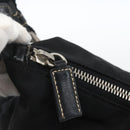 PRADA Schoudertas Nylon Zwart Zilver Auth 162342-20
