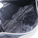 PRADA Schoudertas Nylon Zwart Zilver Auth 162342-9