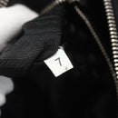 PRADA Schoudertas Nylon Zwart Zilver Auth 162342-10