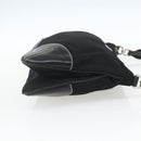 PRADA Schoudertas Nylon Zwart Zilver Auth 162342-4