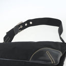PRADA Schoudertas Nylon Zwart Zilver Auth 162342-14