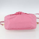 PRADA Shoulder Bag Nylon Pink Gold Auth 162345-5