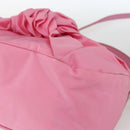 PRADA Shoulder Bag Nylon Pink Gold Auth 162345-10