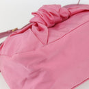 PRADA Shoulder Bag Nylon Pink Gold Auth 162345-15