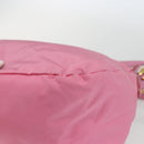 PRADA Shoulder Bag Nylon Pink Gold Auth 162345-16