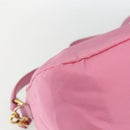 PRADA Shoulder Bag Nylon Pink Gold Auth 162345-17