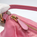 PRADA Shoulder Bag Nylon Pink Gold Auth 162345-18