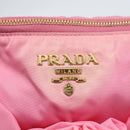 PRADA Shoulder Bag Nylon Pink Gold Auth 162345-19