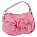 PRADA Shoulder Bag Nylon Pink Gold Auth 162345-1