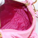 PRADA Shoulder Bag Nylon Pink Gold Auth 162345-22