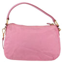 PRADA Shoulder Bag Nylon Pink Gold Auth 162345-2