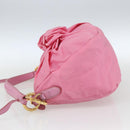 PRADA Shoulder Bag Nylon Pink Gold Auth 162345-3