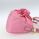 PRADA Shoulder Bag Nylon Pink Gold Auth 162345-4