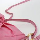 PRADA Shoulder Bag Nylon Pink Gold Auth 162345-8