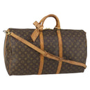 LOUIS VUITTON Monogram Keepall Bandouliere 55 Boston Bag M41414 LV Auth 162347-1